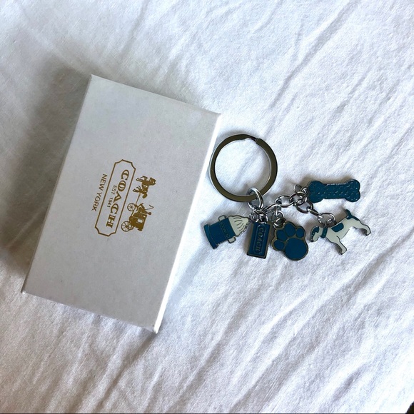 Coach Blue Doggy Keychain Charm - Picture 3 of 3
